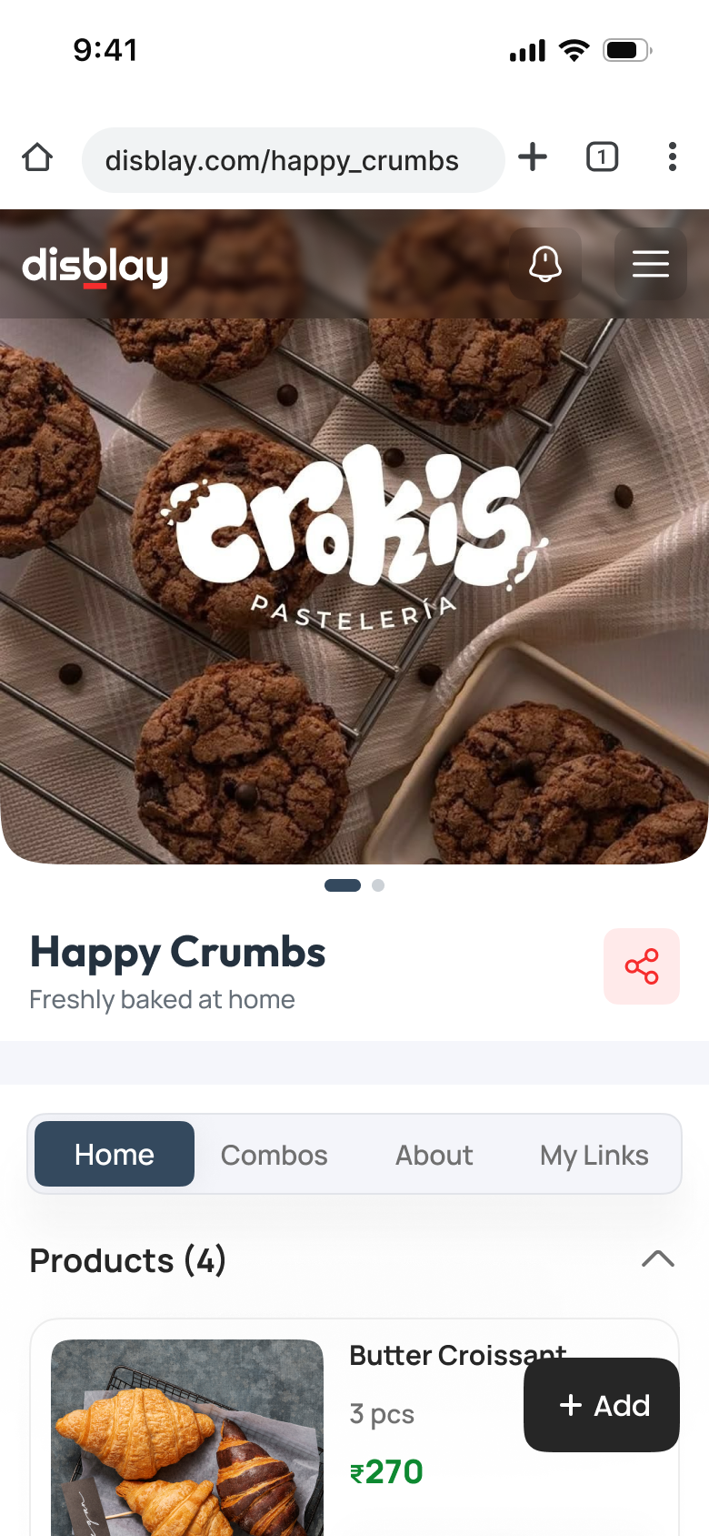 Disblay storefront preview